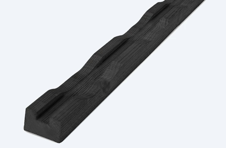FSC Vuren 21 x 48 x 4800mm zwart gewolmaniseerd ventilatie FSC
